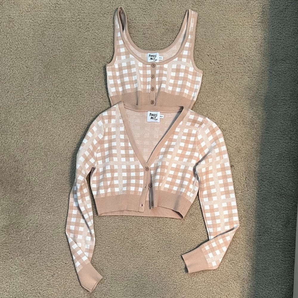 Princess Polly Jacinta Cropped Sweater Beige